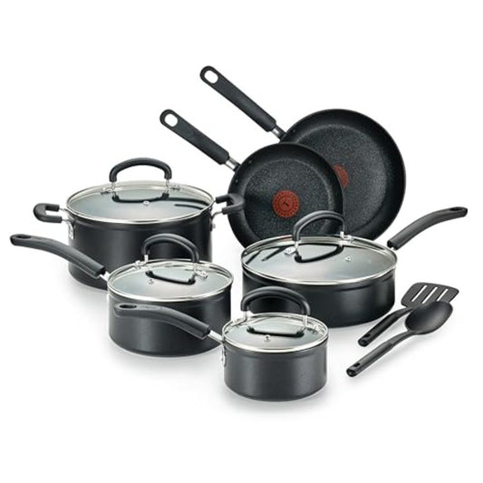 Advanced Nonstick Cookware Set 12 Piece Oven Broiler Safe 350F Kitchen Cooking Set W Fry Pans Saucepans Deep Saute Dutch Oven a
