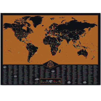 International Erase Scratch Maps - Explore Adventure Maps 58X83 CM - Deluxe Scratch Off Maps Travel Poster Room Office Decor