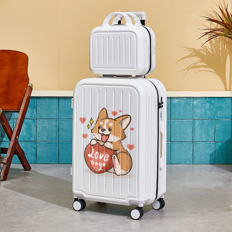 Mala de Viagem Nova Design com Porta-copos Mala Feminina de Bordo Mala de Viagem Feminina Conjunto de Malas de Viagem de 20 a 28 Polegadas Conjunto de Malas de Bordo em PC