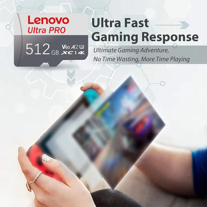 Cartão de Memória Micro SD de Alta Velocidade Lenovo 2TB 1TB 512GB 256GB ATÉ 100MB/s U3 128GB Cartão TF para Adaptador de Leitor de Cartão USB Micro sd