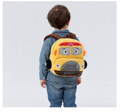 Mochila de carro estéreo de desenho animado para meninos e meninas de 2 a 4 anos, mochila escolar de jardim de infância, mochila de pelúcia infantil