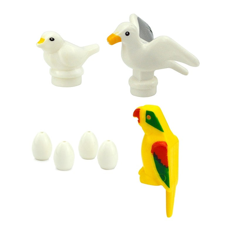Creative DIY Model cute little Animal MOC Brick Building Blocks Pet Zoo Dog Duck Tortoise Penguin Cat Pig Bird Rabbit Toys