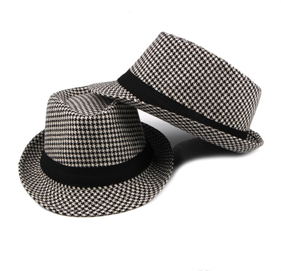Chapéu de Lã para Casamento Primavera Verão para Homens de Meia-Idade, Casal, Moda Outono Inverno, Festa Xadrez, Design de Luxo, Chapéu Jazz Fedora para Mulheres