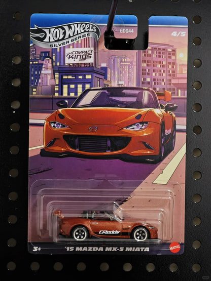 Nova Série Hot Wheels Silver Compact Kings Modelos de Carros Colecionáveis em Escala 1:64 Ford Honda Civic Subaru WRX Mazda Nissan de Liga Leve