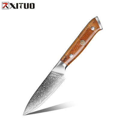 XITUO Damascus Aço Faca de Cozinha Conjunto 1-8 Pçs Faca Profissional Japonesa Faca de Chef Afiada Faca Santoku Faca de Corte Faca de Utilitário Faca de Trinchar