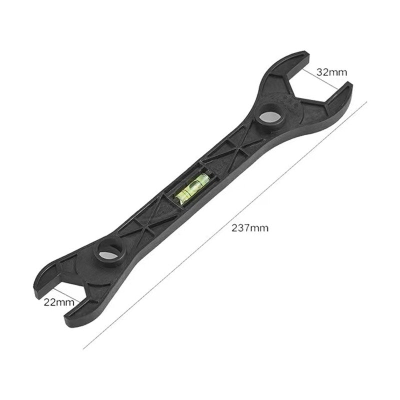 Chave Multifuncional de Duas Pontas com Nível, Chave Inglesa Manual para Torneiras, Ferramentas de Reparo Hidráulico para Torneiras Domésticas, Ferramentas Manuais para Encanamento