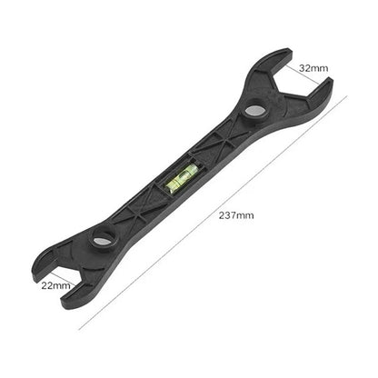 Chave Multifuncional de Duas Pontas com Nível, Chave Inglesa Manual para Torneiras, Ferramentas de Reparo Hidráulico para Torneiras Domésticas, Ferramentas Manuais para Encanamento