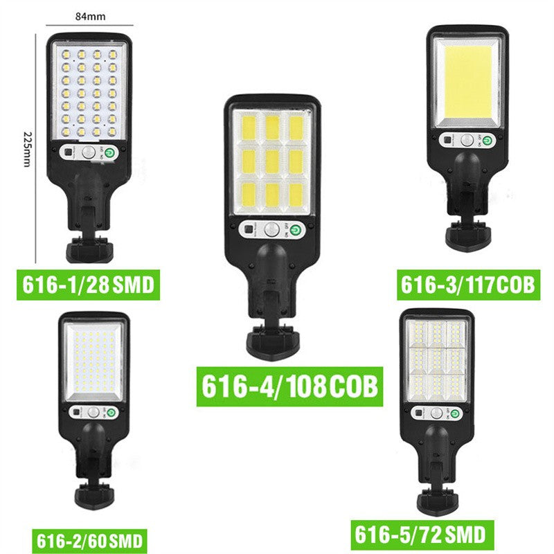 1-5 Pack Solar Street Lights Outdoor Waterproof Motion Sensor Wall LED with 3 Lighting Mode Solar Powered Lights for Garden