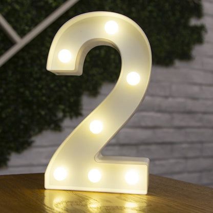 Alphabet Letter LED Lights Luminous Number Lamp Battery Warm Night Light for Home Wedding Birthday Christmas Party Decoration