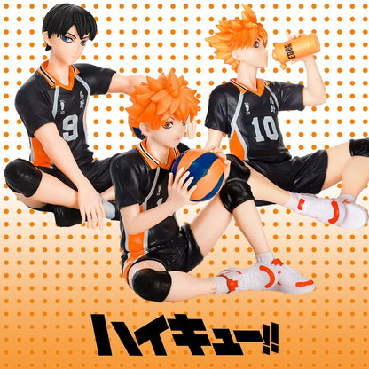 12,5cm Anime Haikyuu Figura Shoyo Hinata Modelo Brinquedo Boneco de Ação Noodle Stopper Tobio Kageyama Coleção de Voleibol Brinquedo de Caixa