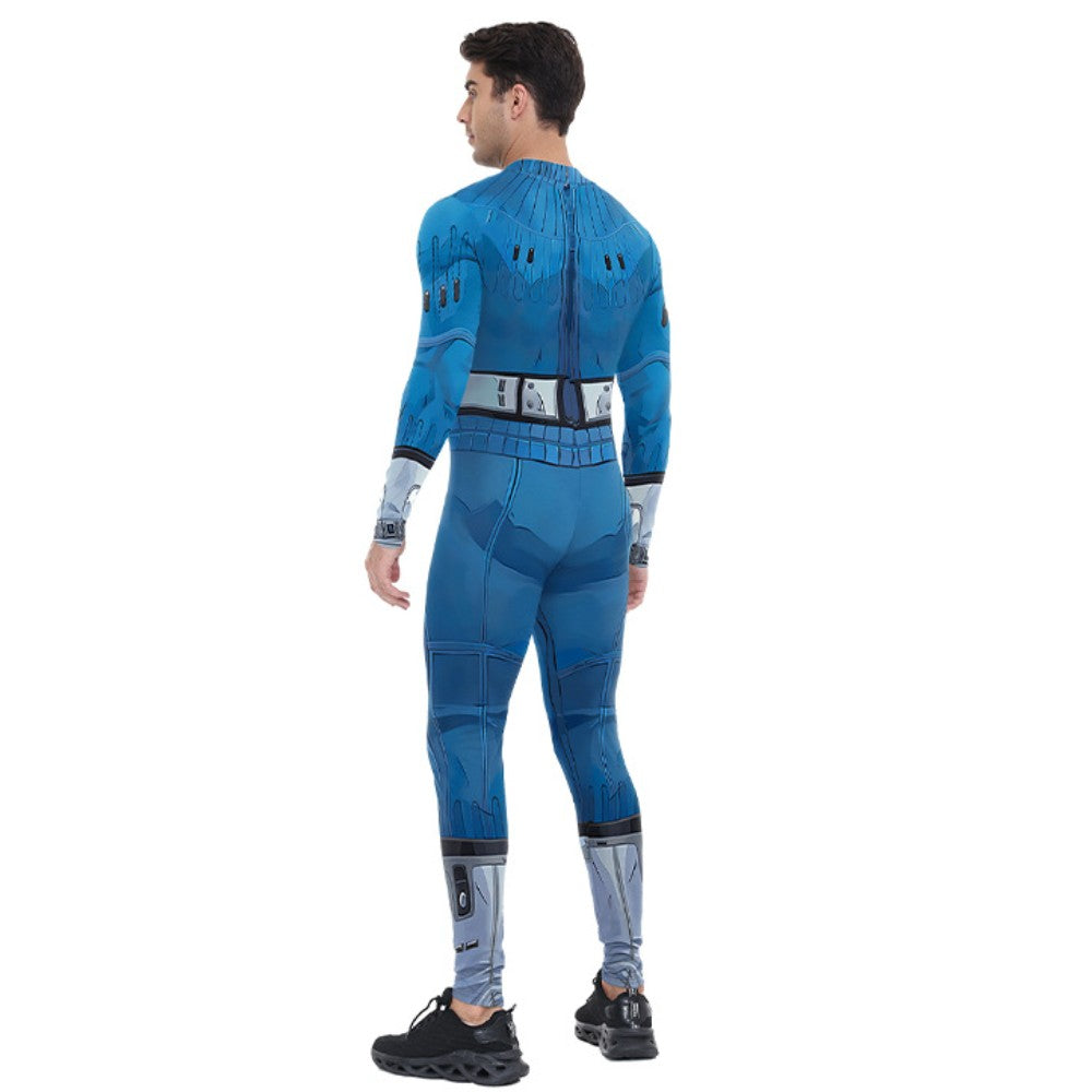 Adult Cosplay Fantastic Four Costume Halloween Party Jumpsuit for Men Women Superhero Zentai Bodysuit Rave Festival Catsuit