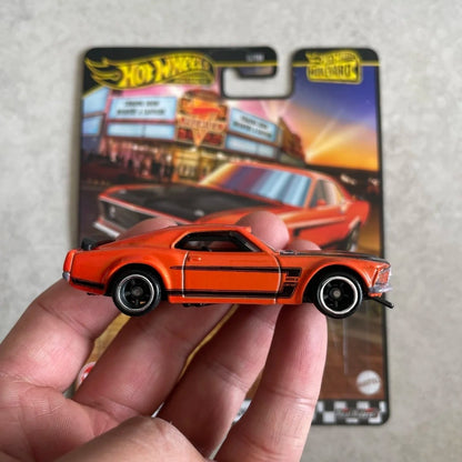 Hot Wheels Premium Boulevard 1:64 Die-Cast 69 Ford Mustang Boss 302 Collectible Alloy Vehicle Model Car Toy Gift for Adults Fans