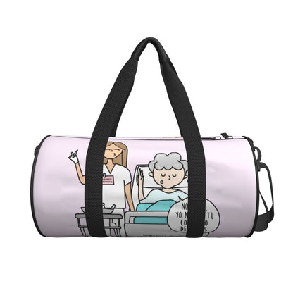 Couple Travel Bag Enfermera En Apuros Doctor Nurse Gym Bag Large Oxford Custom Handbag Colorful Casual Sports Bag