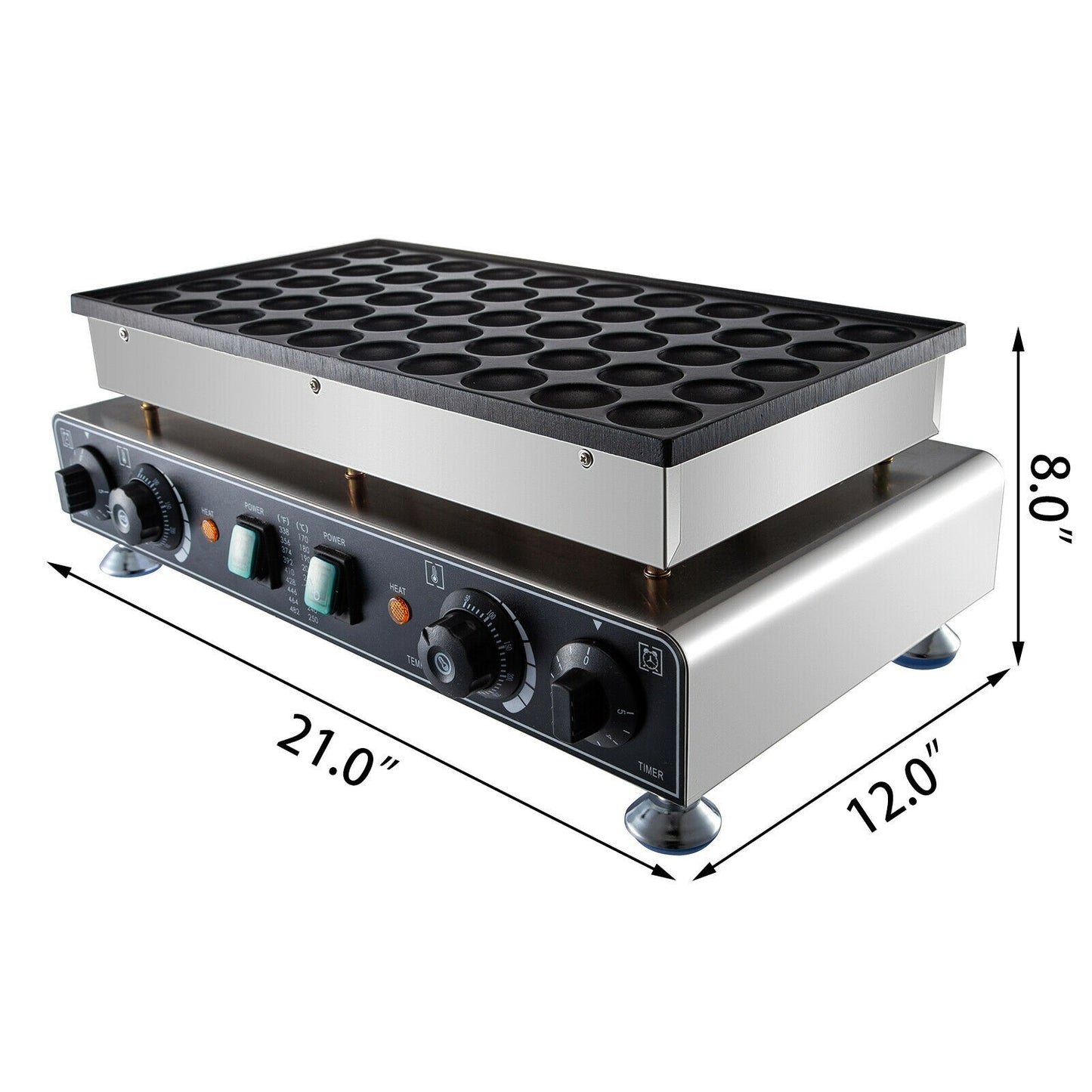 Commercial Electric Pancake Making Machine 50 Holes Waffle Maker Mini Dutch Pancake Maker Kitchen Home Appliance 110V 220V