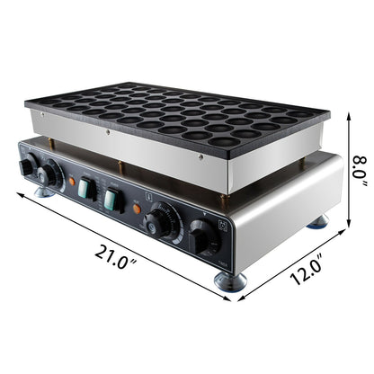 Commercial Electric Pancake Making Machine 50 Holes Waffle Maker Mini Dutch Pancake Maker Kitchen Home Appliance 110V 220V
