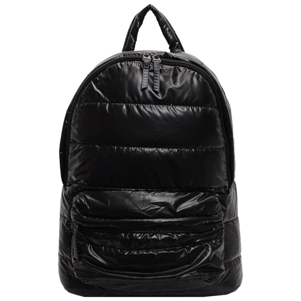 Winter Puffer Students School Bags Large Capacity Down Padded Backpack Solid Color Casual Bookbag Adjustable Strap Teen Rucksack