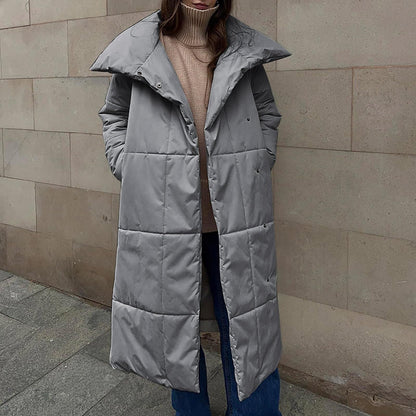 New Winter Women's Large Quilt Cotton Clothes Fashion Loose Long Overcoat Warm Cotton Jacket Female Cold Padded Jacket ?? ????
