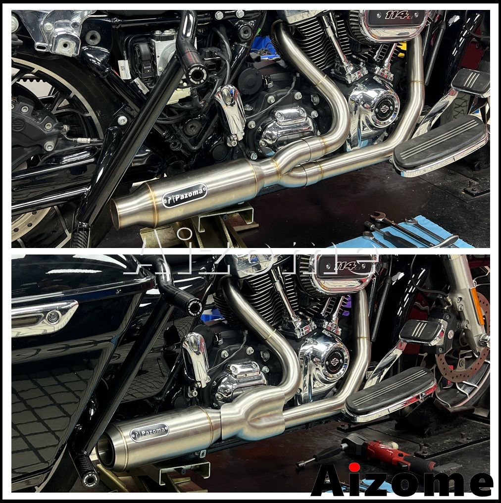 Slip On For Harley Road Glide FLTRU FLTRX FLTRXS FLTRK FLTRXST FLTRXP FLTRXSTSE 17+ Motorcycle Exhaust Modified Muffler Escape