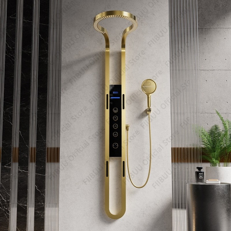 Conjunto de Chuveiro de Luxo com Display Digital, Sistema de Chuveiro com Massagem de Água Pressurizada, Chuveiro Combo e Ducha de Mão, Acessórios de Banheiro