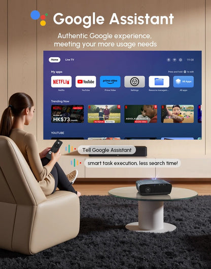 Novo projetor 4K UHD 3500 ANSI Google TV home theater projetor TOF 1080P Android WiFi 2.4+5G foco automático vídeo Projetor quente