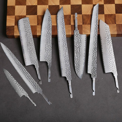 TURWHO Lâmina Crua de Faca de Chef Japonesa Aço Damasco Forjado à Mão DIY VG10 Kit de Facas de Cozinha Ferramentas para Fazer Facas Sem Cabo
