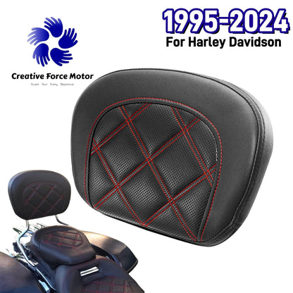 Encosto de Passageiro Sissy Bar Almofada para Motocicletas Harley Touring CVO Street Bob Road King Electra Glide 1995-2024