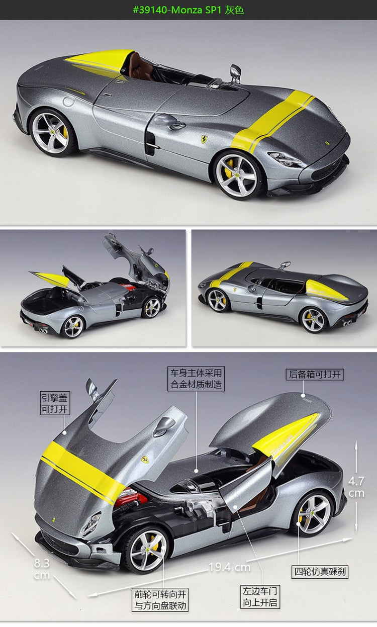 Maisto 1:24 Ferrari FXX K Roma Monza SP1 Carro Modelo Die-Cast Miniatura Carros Modelos Coleção Brinquedos Presentes Atacado