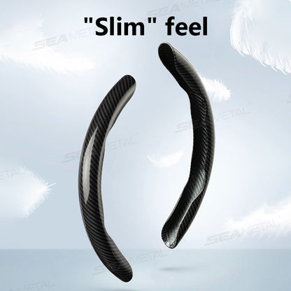 SEAMETAL 2/3Pcs Car Steering Wheel Cover Carbon Fiber Anti-Slip Steer Wheel Protector Cover 38cm Universal Car Protection Cover