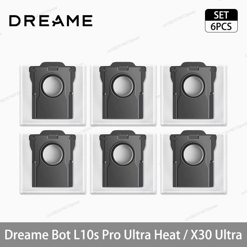 Acessórios para Robô Aspirador Dreame L10s Pro Ultra Heat / X30 Ultra: Escova Principal, Escova Lateral, Pano de Limpeza, Filtro Hepa, Saco de Pó, Peças de Reposição