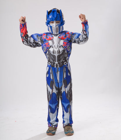 Boys Optimus Muscle Prime Fancy Dress American Boy Superhero Purim Halloween Book Week Child Captain Costume