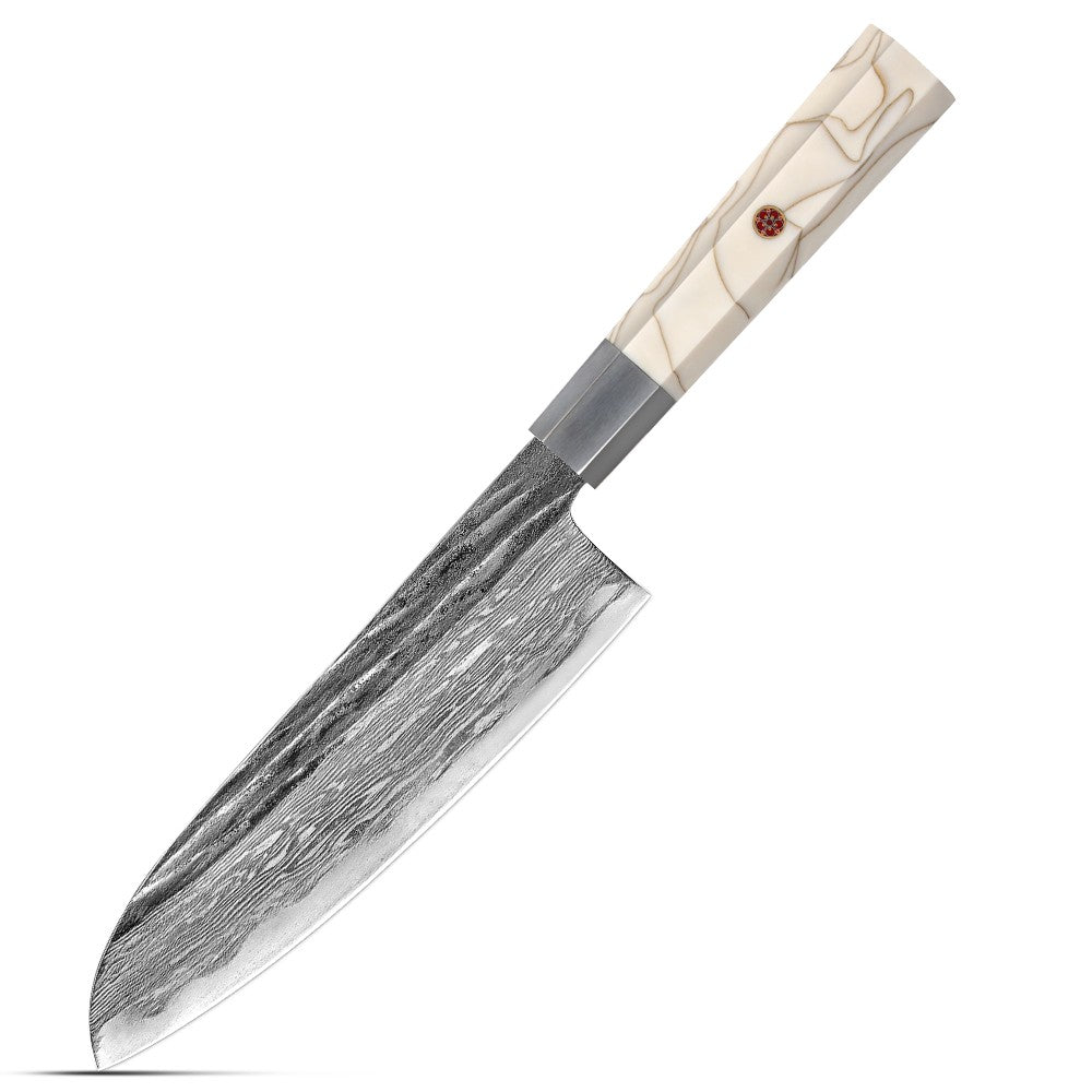 Cutting Tool Chef Santoku Utility Knife white mesh resin HD 67-Layer Damascus Steel Japanese Kiritsuke knife set for kitchen ues