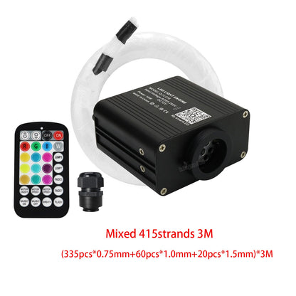 New 16W Twinkle RGBW Fiber Optic Star Ceiling Lights Kit Smart APP Sound Control LED Engine for Car Starry Sky Fiber Optic Light