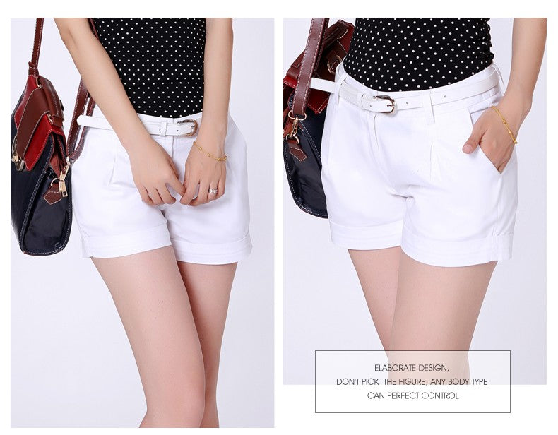 New Women'S Summer Thin Casual Pure Color Shorts Korean Fashion And Versatile Comfortable Slimming Pure Cotton 3-Point Pants