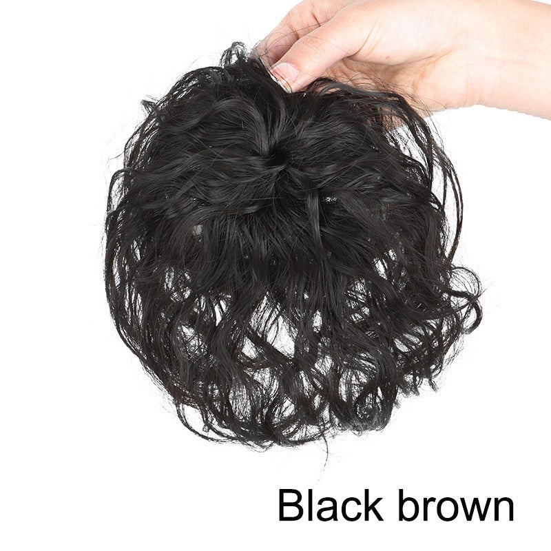 Extensão de cabelo sintético de 6 polegadas com clipe, touca curta encaracolada, peruca respirável leve, aumenta o volume do cabelo