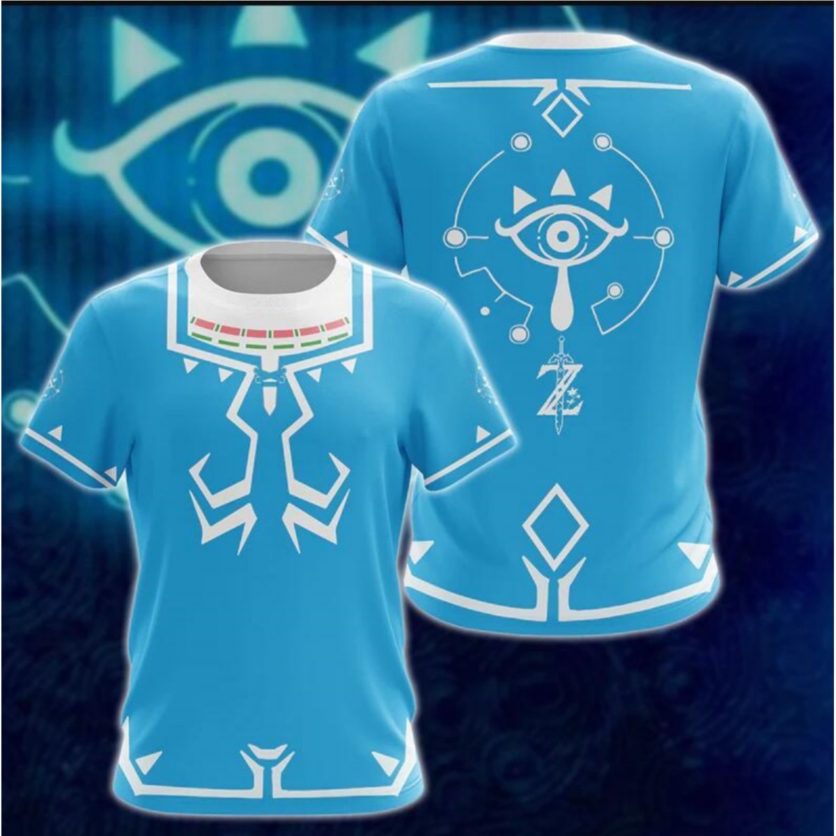 Children's Game Zelda COSPLAY Summer Breathable Round Neck T-shirt High Quality Mesh Men's Casual Short Sleeve Sportswear
