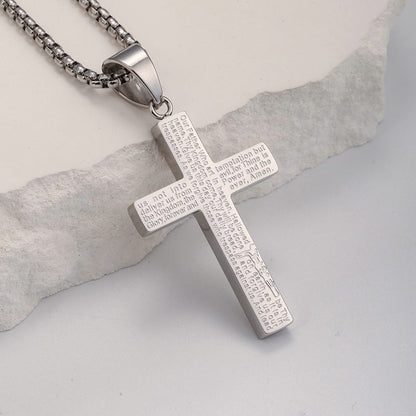 Colar Masculino Minimalista Aço Inoxidável Cruz de Jesus para Homem