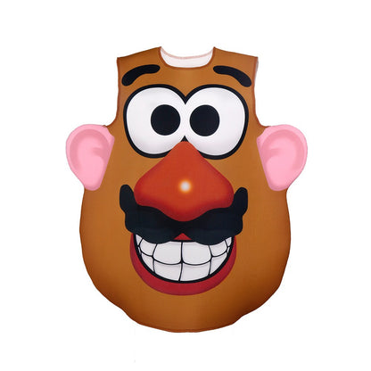Funny Potato Head Costume Mr. and Mrs. Potato Head Matching Outfit Halloween Cosplay Tunic Couple Carnival Party Disguise Wear