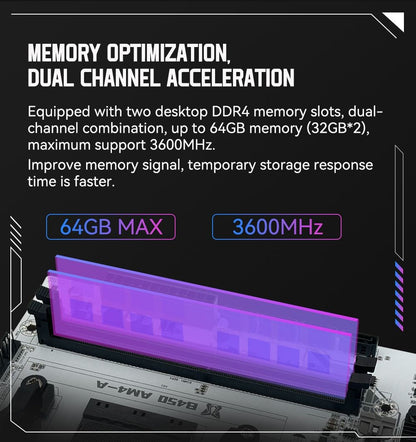 Placa-mãe MACHINIST B450 Processador AMD Memória DDR4 de canal duplo Placa principal AM4 M.2 NVME (Suporta CPU Ryzen 5500 5600 5600G)