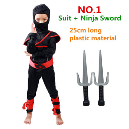 Kids Costume Ninja Cosplay Boys Birthday Party Fancy Dress Children Carnival Suit Clothing