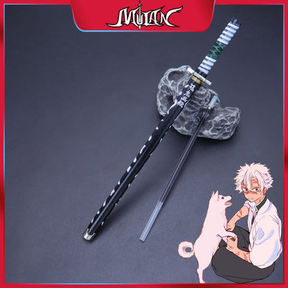 Caneta espadada de ponta de feltro de 7,5 polegadas Demon Slayer Nichirin, modelo de liga de espada, caneta katana Tanjirou, arma de anime Kimetsu No Yaiba, brinquedo Rengoku