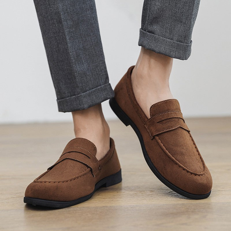 High Quality Men Loafers Comfortable Lightweight Casual Shoes Leather Dress Shoes Slip on Flat Fashion Business Shoes Moccasins