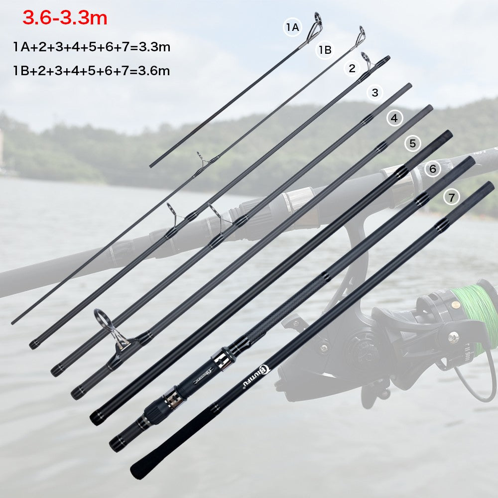 Vara de pesca FELENHAI Traveller Carp Feeder 4.2m 3.6m 3.0m Fibra de Carbono 3.5lb Pesca de surfcasting dura para Spinning Lure