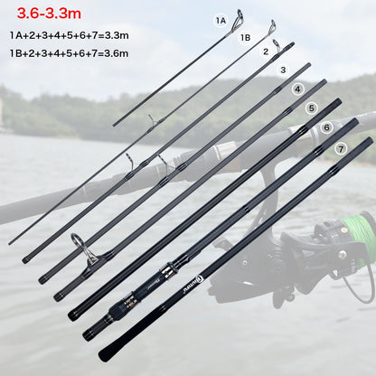 Vara de pesca FELENHAI Traveller Carp Feeder 4.2m 3.6m 3.0m Fibra de Carbono 3.5lb Pesca de surfcasting dura para Spinning Lure