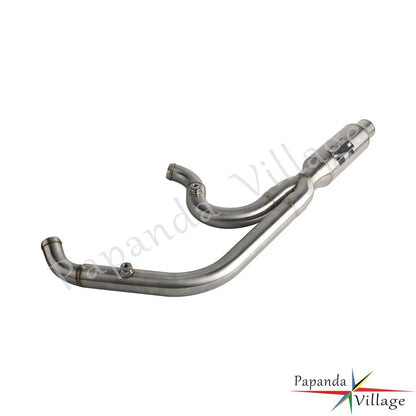 Motorcycle 2-into-1 Exhaust Pipe Muffler For Harley M8 Softail Low Rider S ST Fat Street Bob Standard Slim Deluxe FXLR 2018-2025