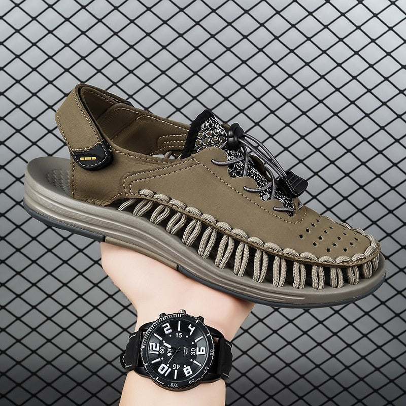 Summer New Sandals Fashion Handmade Weaving Casual Men Sandals Brand Designer Outdoor Walking Men's Shoes Summer Beach Shoes