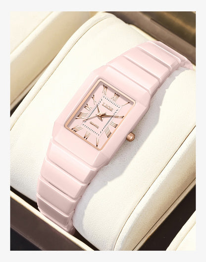 New Fashion LIGE Woman Watch Elegant Luxury Ceramic Strap Waterproof Simple Dial Quartz Women's Watches Ladies Gifts Reloj Mujer