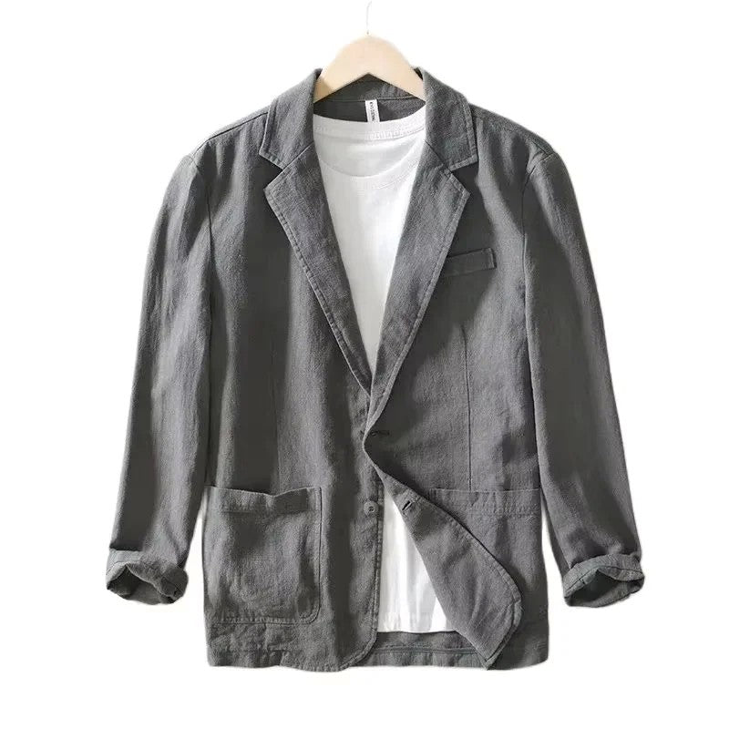 Breathable Men's Blazer Suit Jacket For Men Black Coat For Summer Business Lightweight Male Clothes 2025