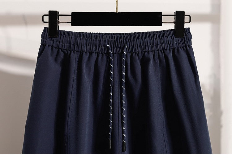 Korean Style Casual Versatile Long Skirt Plus Size Skirts Women 2025 Autumn New Fashionable High Elastic Waist A Line Skirt