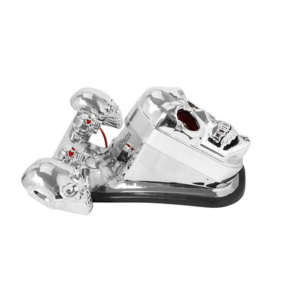 Para-lama traseiro de motocicleta com lâmpada de freio e luzes de placa Caveira Cruzada em Formato de Lápide Para Harley Chopper Bobber Personalizada