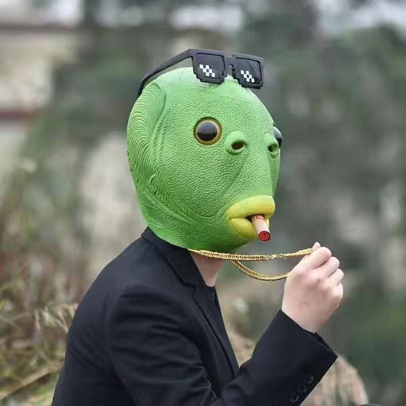 Halloween Latex Full Head Mask for Adults & Kids Animal, Pumpkin, Fox, Dog, Panda, Monkey Character Cosplay Costume Accessory
